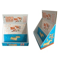Support d'affichage de comptoir en carton ondulé pliable et portable, écologique et recyclable, pour supermarché