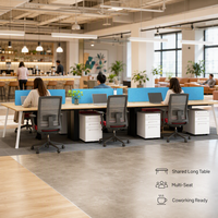 Bureau de coworking, table longue partagée pour espace de coworking