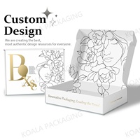 Logo personnalisé E-flûte pliable en carton ondulé blanc Mailer expédition emballage boîte de papier blanc