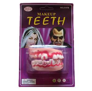 Accesorios para Fiestas de Disfraces, Colmillos Feos de Broma, Divertidos Dientes de Vampiro para Halloween, Decoraciones con Estilo Sangriento - Product Image 2