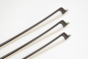 คันชักไวโอลินลายแฟชั่นสีดำ ทำจากเปลือกหอยมุกธรรมชาติ คาร์บอนไฟเบอร์ พร้อมที่พักนิ้วทำจากหนังแกะ - Product Image 4