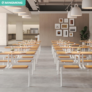 Nuevo diseño moderno desayuno muebles restaurante mesa de comedor de madera con Banco - Product Image 1