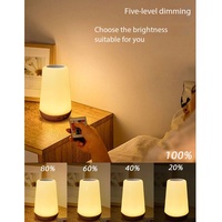 Lampe de chevet moderne à LED avec télécommande USB rechargeable, lumière d'ambiance créative à changement de couleur RGB tactile