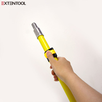 Perche télescopique en aluminium et fibre de verre pour peinture, nettoyage et extension de pinceaux, avec système de verrouillage Flip Cam