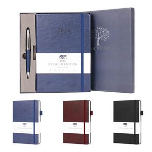 Navy Blue 2026 Daily Planner Notebook Set with Writing Pen Within Gift Case - Product Image 5