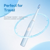 Brosse à dents électrique intelligente portable de haute qualité, alimentée par batterie, étanche IPX7, vibrante, pour adultes