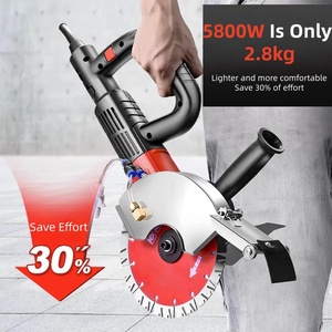 Machine à rainurer les murs <span class=keywords><strong>sans</strong></span> poussière à moteur électrique <span class=keywords><strong>sans</strong></span> balais, machine à rainurer automatique, machine à découper les rainures dans les murs en béton, scie - Product Image 5