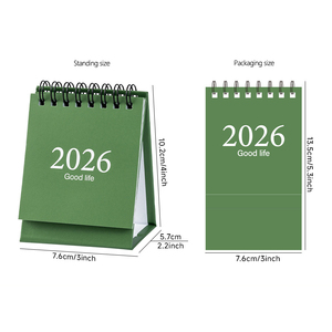 Leer para enviar 2026 Mini Calendario de escritorio de papel espiral - Product Image 6