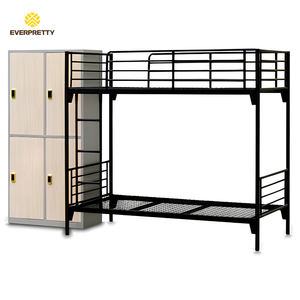 <span class=keywords><strong>Lit</strong></span> <span class=keywords><strong>superposé</strong></span> en métal au design moderne pour dortoirs d'étudiants et auberges, avec armoires et escalier, certifié CE pour universités - Product Image 2