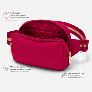 USA Warehouse Nylon Webbing Fanny Pack Sports Running Crossbody Bag Multifunctional Phone Waist Bag For <b>Men</b> Women - Product Image 3