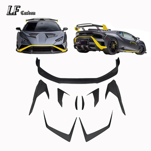 Convient pour <span class=keywords><strong>Lamborghini</strong></span> HURACAN <span class=keywords><strong>STO</strong></span> Upgraded Style Dry Carbon Fiber Body Kit Front Lip Duck Wing Side Skirts - Product Image 1