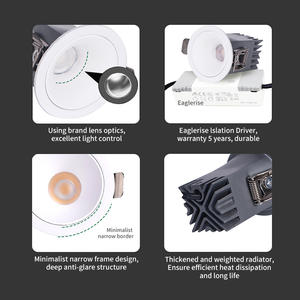 Spots <span class=keywords><strong>LED</strong></span> encastrés minimalistes haut de gamme 6w 8w 10w 12w 20w 30w en aluminium, étanches IP44 et durables - Product Image 2