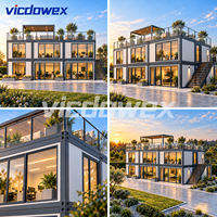 VICDOWEX Bâtiment Modulaire Conteneurisé Personnalisé à Montage Rapide avec Design Contemporain pour Bureau de Chantier, Hébergement du Personnel et Camps de Travail