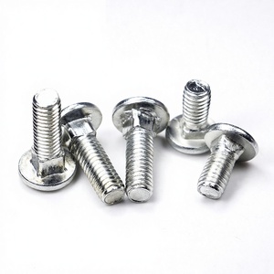 Vis et boulons de chariotage nickelés et zingués à tête demi-ronde large et col carré M4-M8 - Product Image 3