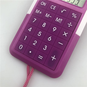 KK9200 Mini Calculator Blue 8 Digit Portable With Lanyard Battery Powered - Product Image 4