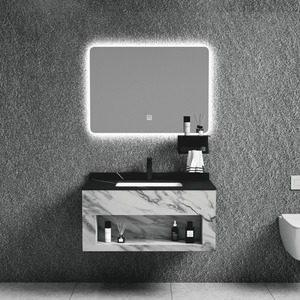 Metal Sintered Stone Bathroom Furniture <b>Vanity</b> Under Counter Basin Smart Mirror Waterproof Splash Proof Dressing <b>Table</b> - Product Image 4