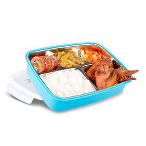 Stainless Steel <b>Lunch</b> <b>Box</b> Rectangle Clip On Lid Multi Size For Students Office Workers Back To School - Product Image 5