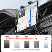 Support universel pour tablette iPad OEM, anti-vibration, stable, rotation à 360° (portrait/landscape), réglable, crochet de ventilation ABS