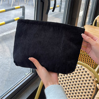Sac pochette cosmétique à fermeture éclair pour maquillage en toile de coton personnalisé avec logo OEM sacs organisateur en tissu de jute de coton Jacquard naturel pour téléphone