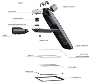 공장 직영 고품질 야외 LED 가로등 신형 60W 80W 100W 200W 알루미늄 합금 램프 본체 IP65 등급 - Product Image 4