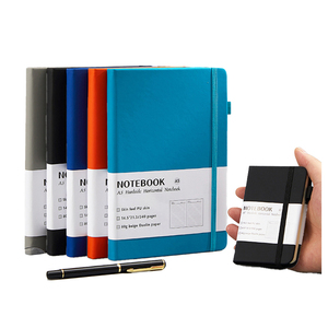 Set de cahiers A5 personnalisés avec porte-stylo sangle élastique doublée couverture rigide reliure à spirale boîte de crayons personnalisés pour l'école - Product Image 1