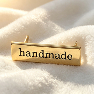Custom Private Brand Metal <b>Name</b> <b>Labels</b> Own Logo Sew-on Metal Tags Customized Metal Emblems for Fashion Brand Apparel - Product Image 2