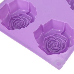 Factory 6 Holes Hot Quality Custom 3d Nonstick BPA Free Eco-Friendly Rose <b>Soap</b> <b>Moulds</b> Handmade Silicone <b>Soap</b> Cake Mold logo - Product Image 3