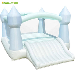 Château gonflable blanc haut de gamme avec toboggan pour fête de mariage dans un <span class=keywords><strong>parc</strong></span> gonflable - Product Image 5