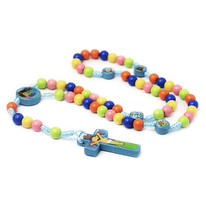 Ow Price-collar atholic de 8mm para niños, cuentas de dibujos animados de bebé, Cruz - Product Image 4