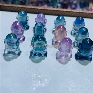 คริสตัลรูปดรอยด์ธรรมชาติขนาด2ซม. <span class=keywords><strong>R2D2</strong></span>คริสตัลรูปผลึกฟลูออไรต์สีรุ้ง - Product Image 2