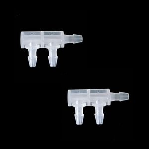 Медицинский полипропиленовый 1/16 "3/32" 1/8 "шланг с 3 портами F-образного типа, коллектор через поток, 3 пути, соединитель для шланга с колючей трубкой, пластиковый фитинг для труб - Product Image 1