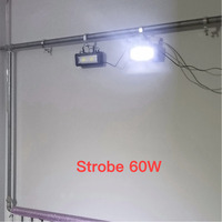 Projecteur Stroboscopique LED COB 60W Blanc Réactif au Son pour Fêtes à Domicile, Effet Lumineux Super Stroboscopique pour Scène, DJ, Club, Danse