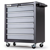 Armoire à outils métallique pour atelier et garage avec 6 tiroirs, chariot à outils avec poignée et roues, revêtement en poudre écologique OEM
