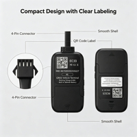 Localizador GPS Mini TrackerKing EC33 GSM Compatible con Aplicaciones Android e IOS y PC, con Seguimiento de Trayectoria