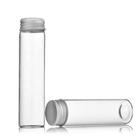 Diamètre 30mm, Logo personnalisé, tube à essai à haute teneur en borosilicate, flacons en verre, pot de rangement transparent avec bouchon à vis