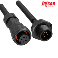 Connecteur hybride M16 2+3 broches mâle-femelle, filable sur site, 8A 125V, à filetage et à souder, pour capteur