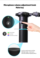 Nuevo Micrófono USB de Escritorio RGB Yarmee con Cancelación de Ruido, Micrófono Cardioide para Juegos, Podcasts y Streaming