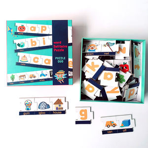 Fabricación personalizada Word Solitaire Puzzle Interesante Match Words con imágenes Rompecabezas para adultos Niños <span class=keywords><strong>Juegos</strong></span> de mesa - Product Image 3