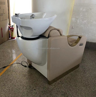 Fauteuil de Lavage Capillaire Moderne Personnalisé pour Salon de Coiffure Équipement de Salon de Beauté Chaise de Shampooing Électrique avec Bac en Céramique