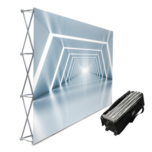 Exhibidores de Tela Publicitaria Plegables de Aluminio Personalizados para Stands de Exhibición, Paneles de Fondo, Ecológicos y Ligeros - Product Image 3