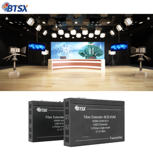 Extender <span class=keywords><strong>KVM</strong></span> in Fibra <span class=keywords><strong>IP</strong></span> Bitvisus Zero-Delay 30KM 4K - 1.4 USB 2.0 Multi-Dispositivo RS232 Trasmissione Trasparente in Metallo - Product Image 3