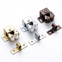 Loquet de porte de placard à double rouleau, loquet à ressort robuste, boucle de fermeture pour armoire et penderie, accessoire de quincaillerie pour meubles