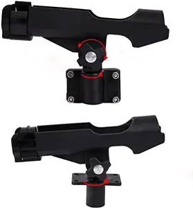 Wholesale 2 Pack Adjustable Powerlock Portable Fishing Rod Holder With Combo Mount Black Finish