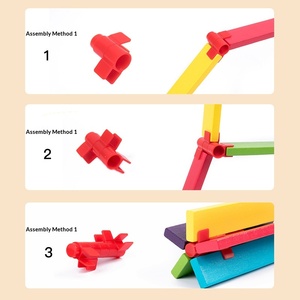 Bloques de Madera para Niños, 100 Piezas, Juego de Construcción para Educación Temprana en Jardín de Infancia, Apilables, para Desarrollar la Imaginación - Product Image 4