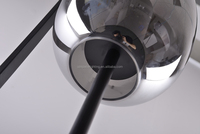 Lampe de table contemporaine en verre et cuivre noir, décorative vintage, électrique, LED, moderne, pour hôtel