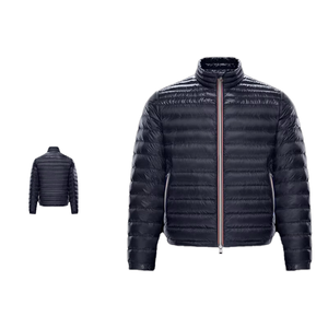 Vestes matelassées pour hommes à col montant en polyester, haute qualité, respirantes, décontractées, avec logo personnalisé - Product Image 1