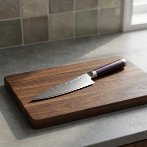 Couteau de chef japonais en acier Damas, 8-9,9 pouces, forgé à la main, manche en résine, couteau de cuisine pour droitier - Product Image 2