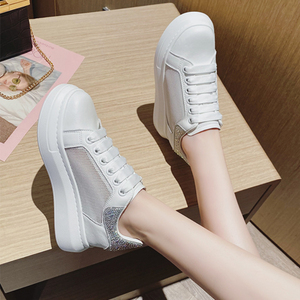 <span class=keywords><strong>Zapatillas</strong></span> <span class=keywords><strong>Deportivas</strong></span> Casuales para <span class=keywords><strong>Mujer</strong></span>, Parte Superior de Malla, Entresuela de EVA, Detalles en Pedrería Rosa, Plataforma con <span class=keywords><strong>Cordones</strong></span>, para Uso Diario y Ocio - Product Image 5