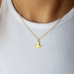 Mujeres Halloween <span class=keywords><strong>Bruja</strong></span> Collares <span class=keywords><strong>Bruja</strong></span> PVD 18K Oro Plata <span class=keywords><strong>Bruja</strong></span> voladora <span class=keywords><strong>en</strong></span> La <span class=keywords><strong>escoba</strong></span> Encanto Collar Regalo - Product Image 3