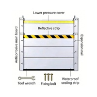 Barrière anti-inondation en alliage d'aluminium, facile à nettoyer et à entretenir, barrière d'eau réutilisable pour une utilisation quotidienne à long terme